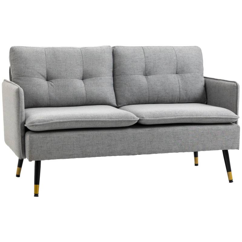 HOMCOM Polstersessel mit Kissen Leinenoptik 139 x 68 x 80 cm von HOMCOM