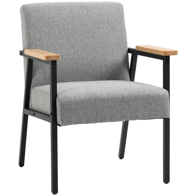 HOMCOM Polstersessel mit Leinenoptik  64 5 x 70 x 83 5 cm von HOMCOM