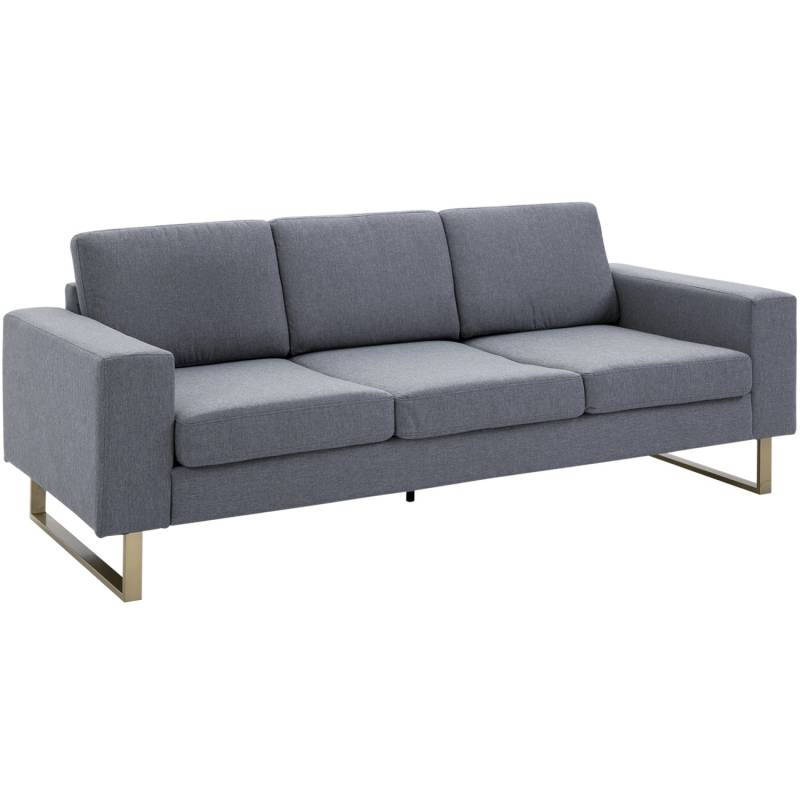 HOMCOM Polstersofa mit Kissen Armlehne Leinen 200 x 82 x 78 cm von HOMCOM