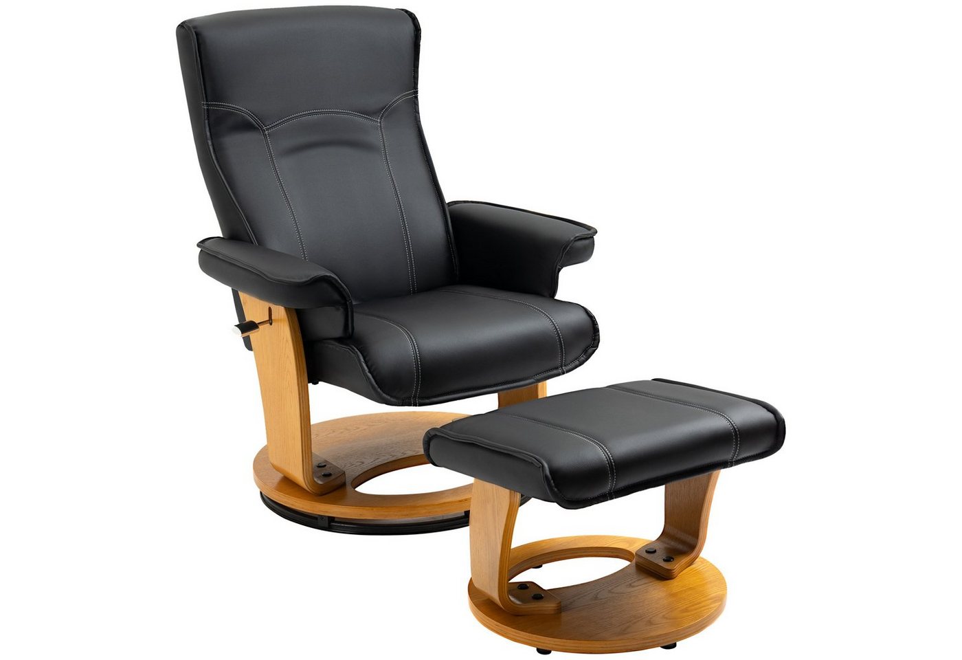 HOMCOM Polsterstuhl Ruhesessel mit Liegefunktion (TV-Sessel, 2 St), BxLxH: 77x76x105 cm von HOMCOM