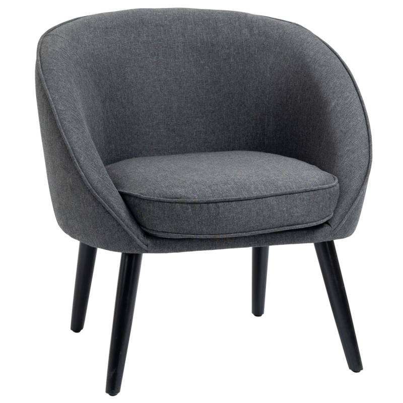 HOMCOM Polsterstuhl mit Leinen-Optik 71 x 65 x 75 cm von HOMCOM