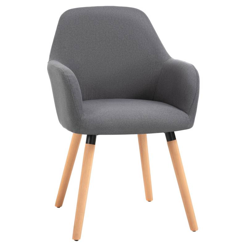 HOMCOM Polsterstuhl mit Rückenlehne Anti-Rutsch 56 x 60 x 85 cm von HOMCOM