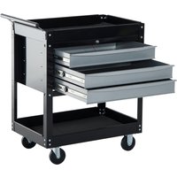 HOMCOM Professioneller Werkstattwagen Werkzeugwagen aus Stahlblech, Schwarz, 68 x 46 x 88 cm Aosom HOMCOM Professioneller Werkstattwagen Werkzeugwagen aus Stahlblech, Schwarz, 68 x 46 x 88 cm Aosom von HOMCOM