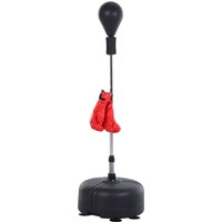 HOMCOM Punchingball Set Standbox Training Set 136-154 cm höhenverstellbar mit 1 paar Handschuhe Geeignet für Profis und Anfänger Schwarz   Aosom von HOMCOM