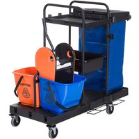 Putzwagen Reinigungswagen Wischwagen Systemwagen mit 4 leichtgängigen Rollen Schwarz+Blau+Orange 111 × 63,3 × 103 cm - Homcom Putzwagen Reinigungswagen Wischwagen Systemwagen mit 4 leichtgängigen Rollen Schwarz+Blau+Orange 111 × 63,3 × 103 cm - Homcom von HOMCOM