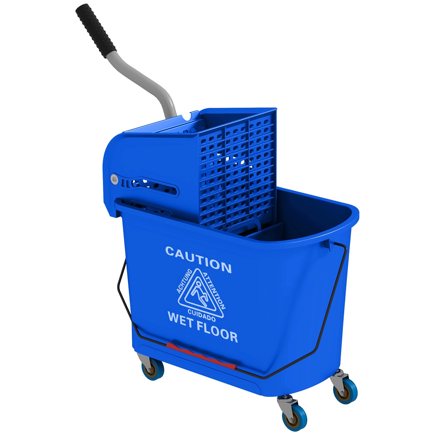 HOMCOM Putzwagen mit Wischmopp Kunststoff Blau 60L x 27B x 70,5H cm HOMCOM Putzwagen mit Wischmopp Kunststoff Blau 60L x 27B x 70,5H cm von HOMCOM