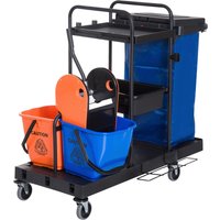 HOMCOM Putzwagen schwarz Metall B/H/L: ca. 63x103x111 cm HOMCOM Putzwagen schwarz Metall B/H/L: ca. 63x103x111 cm von HOMCOM