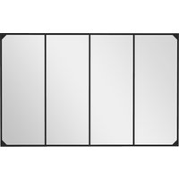 HOMCOM Rechteckiger Wandspiegel Verrière im Industriestil, horizontal oder vertikal mit 4 Haken, in Schwarzem Metall - 109 x 69 cm Aosom HOMCOM Rechteckiger Wandspiegel Verrière im Industriestil, horizontal oder vertikal mit 4 Haken, in Schwarzem Metall - 109 x 69 cm Aosom von HOMCOM