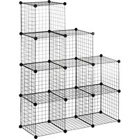 Regalsystem, DIY Würfelregal, 9 Fächer, Steckregal aus Stahldraht von HOMCOM