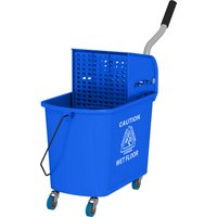 HOMCOM Reinigungswagen Wascheimer Haushalt 20 L mit Schleuder und Separator für sauberes schmutziges Wasser Blau 60L x 27B x 70,5H cm Aosom HOMCOM Reinigungswagen Wascheimer Haushalt 20 L mit Schleuder und Separator für sauberes schmutziges Wasser Blau 60L x 27B x 70,5H cm Aosom von HOMCOM