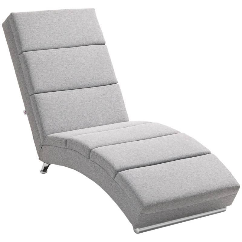 HOMCOM Relaxliege Liegesessel Loungesessel für Wohnzimmer Hellgrau von HOMCOM