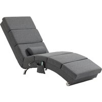 HOMCOM Relaxliege mit Massagefunktion elektrischer Loungesessel Massagesessel mit hoher Rückenlehne, Fernbedienung, Klappbar Fernsehsessel mit 5 Modi, Kissen, Dunkelgrau   Aosom von HOMCOM