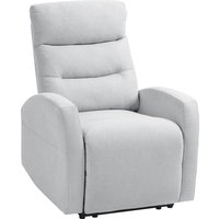 HOMCOM Relaxsessel, Fernsehsessel mit Liegefunktion, Gepolstert TV-Sessel mit Fußteil, Leinenoptik Ruhesessel für Wohnzimmer, Schlafzimmer bis 150 kg, Hellgrau   Aosom von HOMCOM