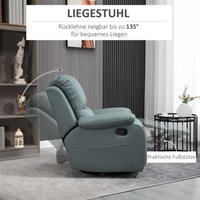 Relaxsessel 135° neigbarer Liegesessel, drehbar mit Fußstütze, belastbar bis 150 kg Grün Relaxsessel 135° neigbarer Liegesessel, drehbar mit Fußstütze, belastbar bis 150 kg Grün von HOMCOM