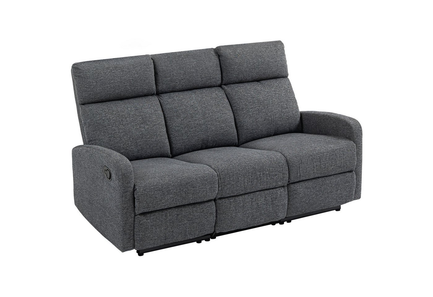 HOMCOM Relaxsessel 3 Sitzer Fernsehsessel mit individuell verstellbarer Rückenlehne (Liegesessel mit Liegefunktion, 1-St., Ruhesessel), Handbetätigte Liegefunktion von HOMCOM