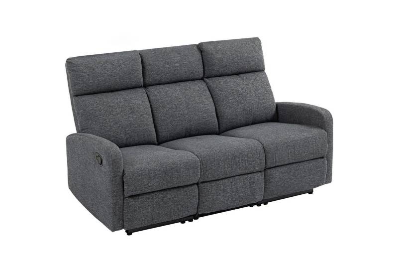 HOMCOM Relaxsessel 3 Sitzer Fernsehsessel mit individuell verstellbarer Rückenlehne (Liegesessel mit Liegefunktion, 1-St., Ruhesessel), Handbetätigte Liegefunktion von HOMCOM
