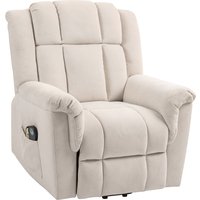 HOMCOM Relaxsessel Fernsehsessel Elektrisch Verstellbar Massagesessel mit Aufstehhilfe Heizung Liegefunktion, Breite Rückenlehne TV Sessel mit Fußteil, 2 Seitentaschen für Wohnzimmer Beige Aosom HOMCOM Relaxsessel Fernsehsessel Elektrisch Verstellbar Massagesessel mit Aufstehhilfe Heizung Liegefunktion, Breite Rückenlehne TV Sessel mit Fußteil, 2 Seitentaschen für Wohnzimmer Beige Aosom von HOMCOM