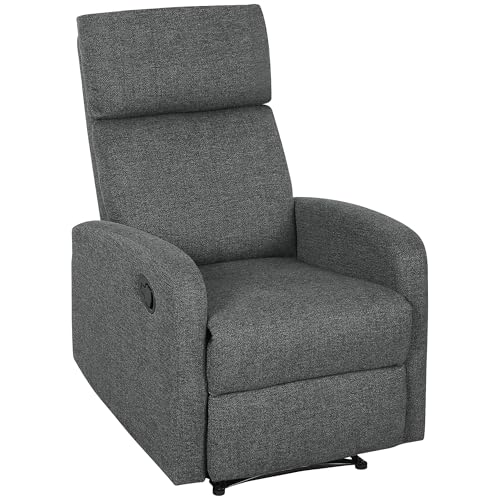 HOMCOM Relaxsessel Fernsehsessel Liegesessel mit Liegefunktion Sessel mit individuell Verstellbarer Rückenlehne, TV Sessel mit Chenille-Optik für Schlafzimmer Wohnzimmer, Grau HOMCOM Relaxsessel Fernsehsessel Liegesessel mit Liegefunktion Sessel mit individuell Verstellbarer Rückenlehne, TV Sessel mit Chenille-Optik für Schlafzimmer Wohnzimmer, Grau von HOMCOM