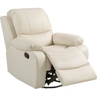 HOMCOM Relaxsessel Fernsehsessel mit Liegefunktion, Fußstütze, Taschenfederkernsystem, Drehbar TV-Sessel für Wohnzimmer, Schlafzimmer, Creme  Aosom von HOMCOM