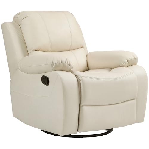 HOMCOM Relaxsessel Fernsehsessel mit Liegefunktion, Fußstütze, Drehbar TV-Sessel mit Taschenfederkernsystem für Wohnzimmer, Schlafzimmer, Creme HOMCOM Relaxsessel Fernsehsessel mit Liegefunktion, Fußstütze, Drehbar TV-Sessel mit Taschenfederkernsystem für Wohnzimmer, Schlafzimmer, Creme von HOMCOM