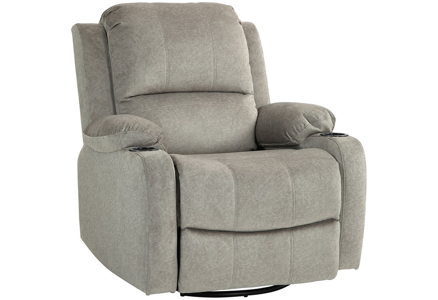 HOMCOM Relaxsessel Fernsehsessel mit Liegefunktion, Ruhesessel mit Wippfunktion (Sessel, 1-St., Liegesessel), für Wohnzimmer, Braun von HOMCOM