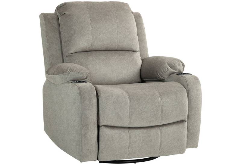 HOMCOM Relaxsessel Fernsehsessel mit Liegefunktion, Ruhesessel mit Wippfunktion (Sessel, 1-St., Liegesessel), für Wohnzimmer, Braun von HOMCOM