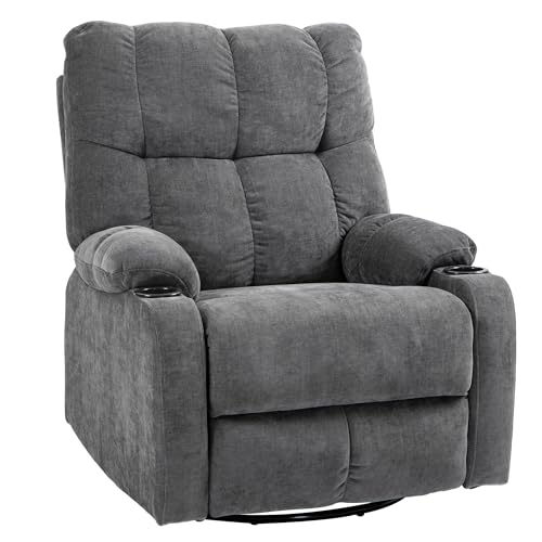 HOMCOM Relaxsessel Fernsehsessel mit Liegefunktion, Schaukelfunktion, Drehbar TV-Sessel mit Fußstütze, Taschenfederkern und Becherhalter, für Wohnzimmer, Dunkelgrau HOMCOM Relaxsessel Fernsehsessel mit Liegefunktion, Schaukelfunktion, Drehbar TV-Sessel mit Fußstütze, Taschenfederkern und Becherhalter, für Wohnzimmer, Dunkelgrau von HOMCOM