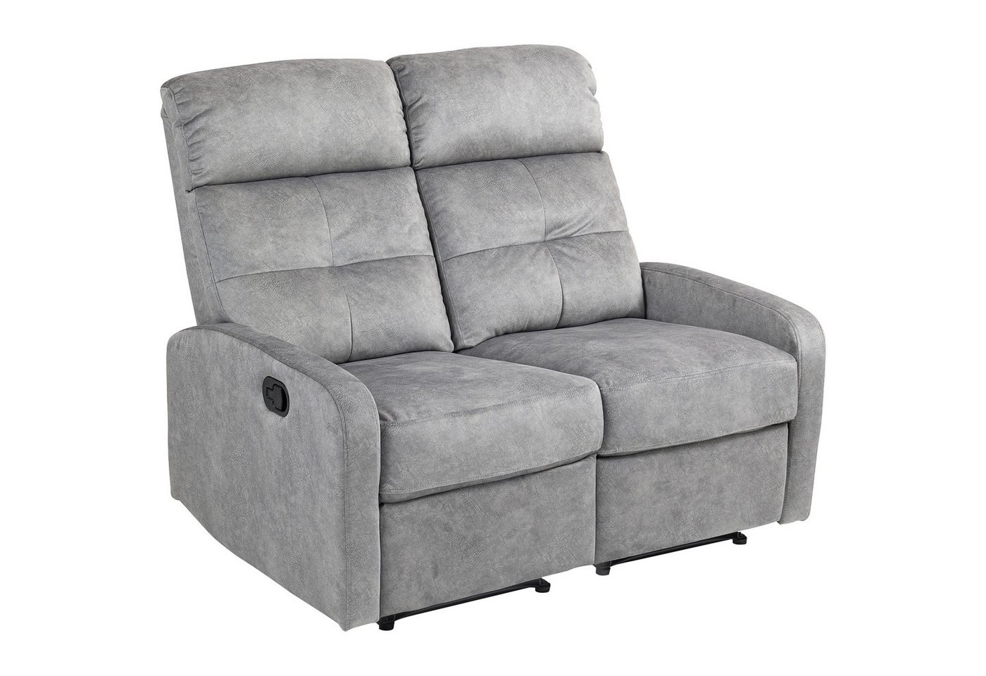 HOMCOM Relaxsessel Fernsehsessel mit Liegefunktion, Taschenfederkern (2 Sitzer Sofa TV-Sessel, 1-St., Zweisitzer Kinosessel), mit Fußablage für Wohnzimmer, Schlafzimmer, Grau von HOMCOM