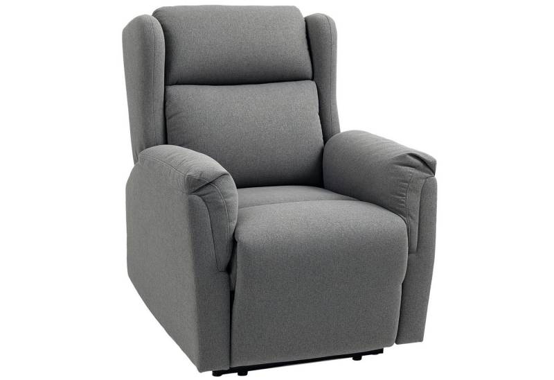 HOMCOM Relaxsessel Fernsehsessel mit Liegefunktion (TV-Sessel mit Taschenfederkern, 1-St., Ruhesessel), für Wohnzimmer, Schlafzimmer, Dunkelgrau von HOMCOM