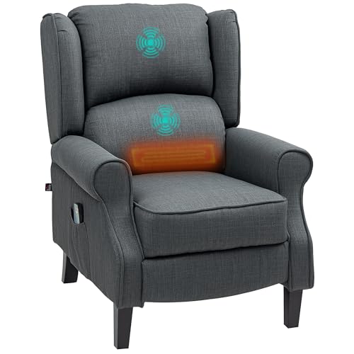 HOMCOM Relaxsessel Fernsehsessel mit Liegefunktion Massagesessel mit Wärmefunktion Fußteil Seitentasche Fernbedienung TV Sessel für Wohnzimmer Dunkelgrau HOMCOM Relaxsessel Fernsehsessel mit Liegefunktion Massagesessel mit Wärmefunktion Fußteil Seitentasche Fernbedienung TV Sessel für Wohnzimmer Dunkelgrau von HOMCOM