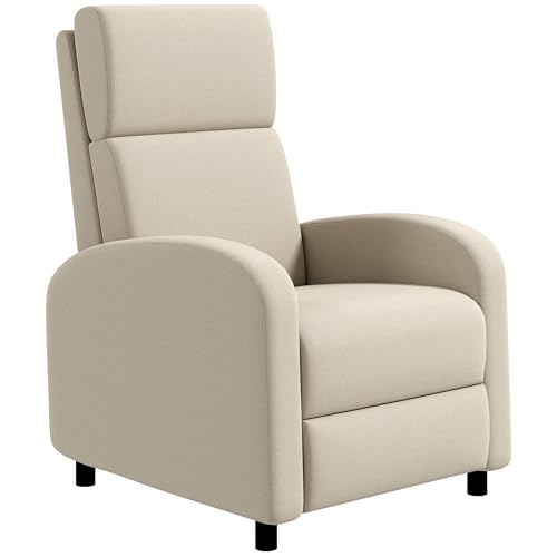 HOMCOM Relaxsessel Fernsehsessel Liegesessel mit Liegefunktion gepolstert Sessel mit Verstellbarer Rückenlehne, Ruhesessel mit Leinenoptik, Fußteil für Wohnzimmer Schlafzimmer, Cremeweiß HOMCOM Relaxsessel Fernsehsessel Liegesessel mit Liegefunktion gepolstert Sessel mit Verstellbarer Rückenlehne, Ruhesessel mit Leinenoptik, Fußteil für Wohnzimmer Schlafzimmer, Cremeweiß von HOMCOM