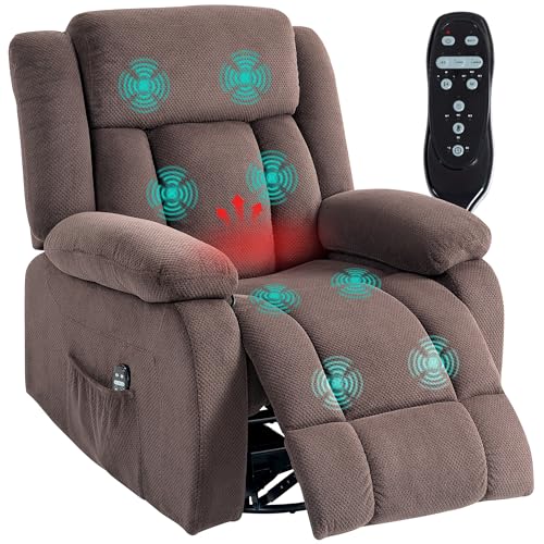 HOMCOM Relaxsessel Fernsehsessel mit Vibrationsmassage, Heizfunktion Drehbar Massagesessel mit Liegefunktion, Wippfunktion, 5 Modi, TV Sessel mit Fernbedienung, Seitentasche für Wohnzimmer, Braun HOMCOM Relaxsessel Fernsehsessel mit Vibrationsmassage, Heizfunktion Drehbar Massagesessel mit Liegefunktion, Wippfunktion, 5 Modi, TV Sessel mit Fernbedienung, Seitentasche für Wohnzimmer, Braun von HOMCOM