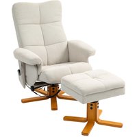 HOMCOM Relaxsessel Massagesessel mit Hocker Fernsehsessel mit Liegefunktion von HOMCOM