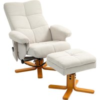HOMCOM Relaxsessel Massagesessel mit Hocker und Stauraum Fernsehsessel mit Liegefunktion 360° drehbar mit Seitentasche Kunstleder 80 x 86 x 99cm Cremeweiß Aosom HOMCOM Relaxsessel Massagesessel mit Hocker und Stauraum Fernsehsessel mit Liegefunktion 360° drehbar mit Seitentasche Kunstleder 80 x 86 x 99cm Cremeweiß Aosom von HOMCOM