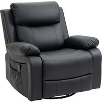 HOMCOM Relaxsessel Massagesessel mit Liege- & Wippfunktion  Fernsehsessel mit 8 Vibrationsköpfen, Seitentasche, Fernbedienung  Aosom von HOMCOM