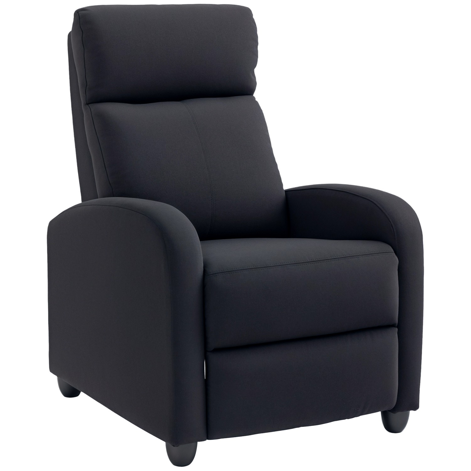 HOMCOM Relaxsessel Polyester Stahl Schwarz 69L x 88B x 101H cm von HOMCOM