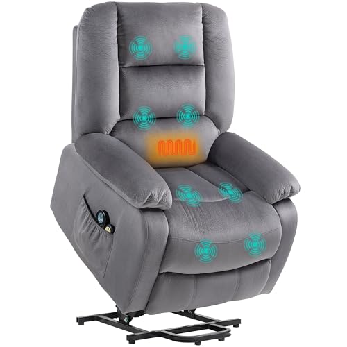 HOMCOM Relaxsessel mit Aufstehhilfe Elektrisch Fernsehsessel mit Vibrationsmassage, Liegefunktion, Massagesessel mit Wärme, Fußteil, Seitentasche, Timer, Dunkelgrau HOMCOM Relaxsessel mit Aufstehhilfe Elektrisch Fernsehsessel mit Vibrationsmassage, Liegefunktion, Massagesessel mit Wärme, Fußteil, Seitentasche, Timer, Dunkelgrau von HOMCOM