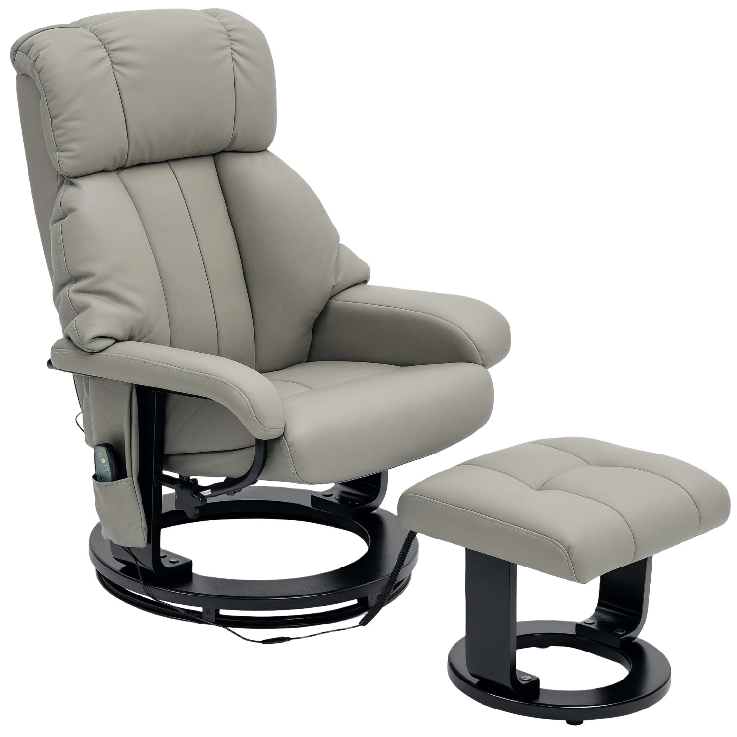 HOMCOM Relaxsessel mit Fußhocker Kunstleder Grau 76B x 80T x 102H cm HOMCOM Relaxsessel mit Fußhocker Kunstleder Grau 76B x 80T x 102H cm von HOMCOM