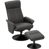 HOMCOM Relaxsessel mit Hocker, 360°drehbarer Fernsehsessel mit Liegefunktion Gepolstert TV Sessel mit Mikrofaser-Optik für Wohnzimmer, Schwarz HOMCOM Relaxsessel mit Hocker, 360°drehbarer Fernsehsessel mit Liegefunktion Gepolstert TV Sessel mit Mikrofaser-Optik für Wohnzimmer, Schwarz von HOMCOM