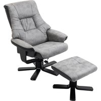 HOMCOM Relaxsessel mit Hocker, drehbarer Fernsehsessel mit Liegefunktion, Mikrofaser Grau, 78x82,5x109 cm, ideal für Wohnzimmer & Entspannung Aosom.de HOMCOM Relaxsessel mit Hocker, drehbarer Fernsehsessel mit Liegefunktion, Mikrofaser Grau, 78x82,5x109 cm, ideal für Wohnzimmer & Entspannung Aosom.de von HOMCOM