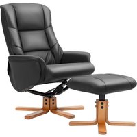HOMCOM Relaxsessel mit Hocker, Fernsehsessel mit Liegefunktion, Wippfunktion von HOMCOM