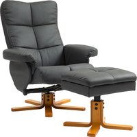 HOMCOM Relaxsessel mit Hocker, Stauraum, Gepolstert Fernsehsessel mit Liegefunktion, 360° Drehbar TV-Sessel für Schlafzimmer, Wohnzimmer, Kunstleder, Dunkelgrau Aosom HOMCOM Relaxsessel mit Hocker, Stauraum, Gepolstert Fernsehsessel mit Liegefunktion, 360° Drehbar TV-Sessel für Schlafzimmer, Wohnzimmer, Kunstleder, Dunkelgrau Aosom von HOMCOM
