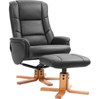 HOMCOM Relaxsessel mit Hocker 360° drehbar 130° neigbar mit Liegefunktion hohe Rückenlehne Holzrahmen Kunstleder Schwarz 76x85x104cm Aosom.de HOMCOM Relaxsessel mit Hocker 360° drehbar 130° neigbar mit Liegefunktion hohe Rückenlehne Holzrahmen Kunstleder Schwarz 76x85x104cm Aosom.de von HOMCOM