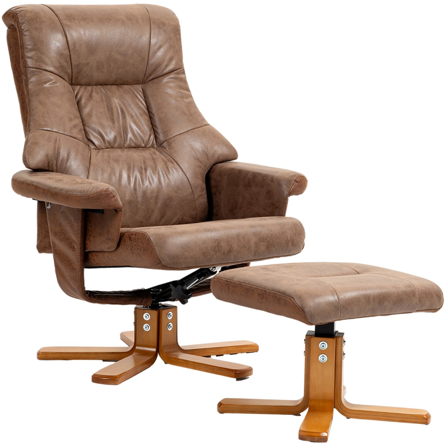 HOMCOM Relaxsessel mit Hocker Drehbar mit Liegefunktion Braun 78 x 82,5 x 109 cm HOMCOM Relaxsessel mit Hocker Drehbar mit Liegefunktion Braun 78 x 82,5 x 109 cm von HOMCOM