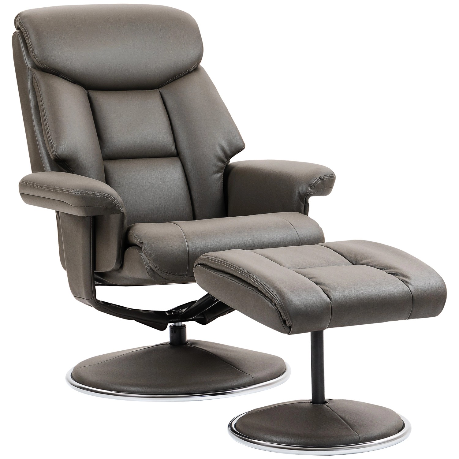 HOMCOM Relaxsessel mit Hocker Liegefunktion Wippfunktion Kunstleder Grau HOMCOM Relaxsessel mit Hocker Liegefunktion Wippfunktion Kunstleder Grau von HOMCOM