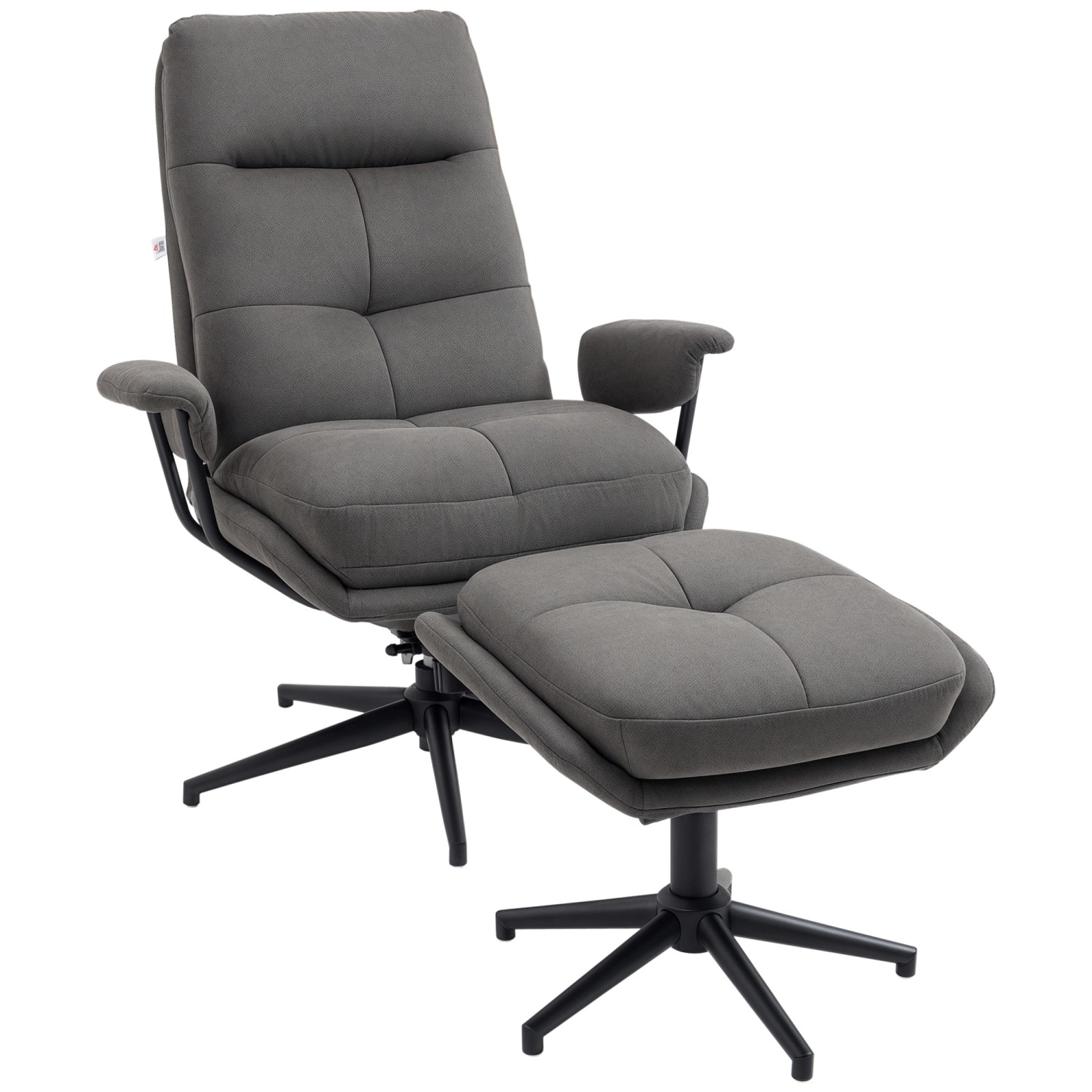 HOMCOM Relaxsessel mit Hocker Mikrofaser Stahl Mehrschichtplatte Dunkelgrau HOMCOM Relaxsessel mit Hocker Mikrofaser Stahl Mehrschichtplatte Dunkelgrau von HOMCOM