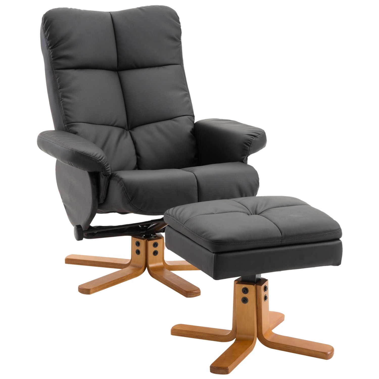 HOMCOM Relaxsessel mit Hocker Stauraum Liegefunktion Drehbar Schwarz 80 x 86 x 99cm HOMCOM Relaxsessel mit Hocker Stauraum Liegefunktion Drehbar Schwarz 80 x 86 x 99cm von HOMCOM