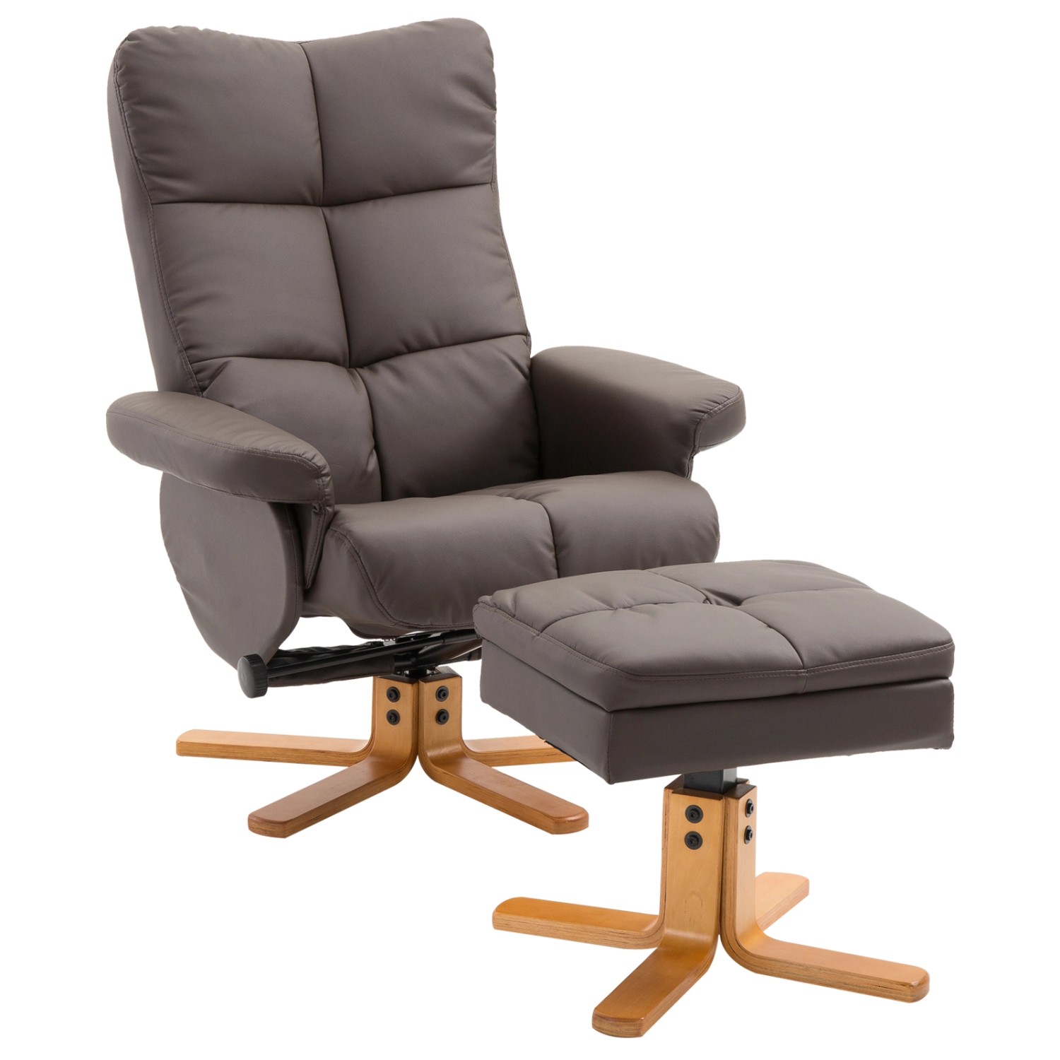 HOMCOM Relaxsessel mit Hocker und Stauraum Liegefunktion Braun 80 x 86 x 99cm HOMCOM Relaxsessel mit Hocker und Stauraum Liegefunktion Braun 80 x 86 x 99cm von HOMCOM