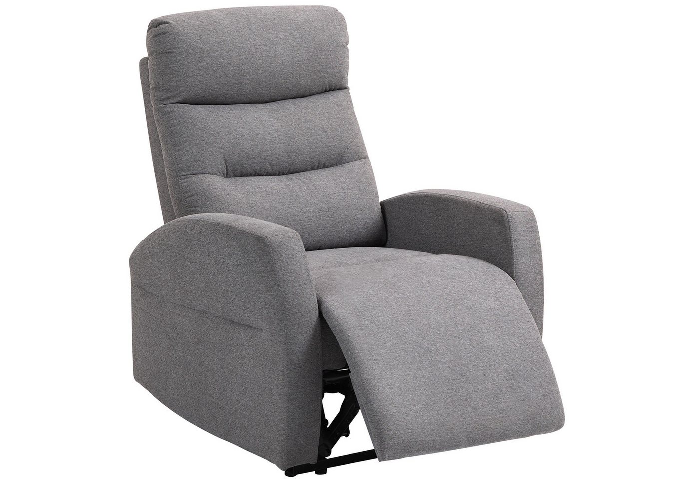 HOMCOM Relaxsessel mit Liegefunktion (moderner Polstersessel, 1-St., Verstellbarer Relaxsessel mit Fußstütze), für Wohnzimmer, Schlafzimmer, Dunkelgrau von HOMCOM