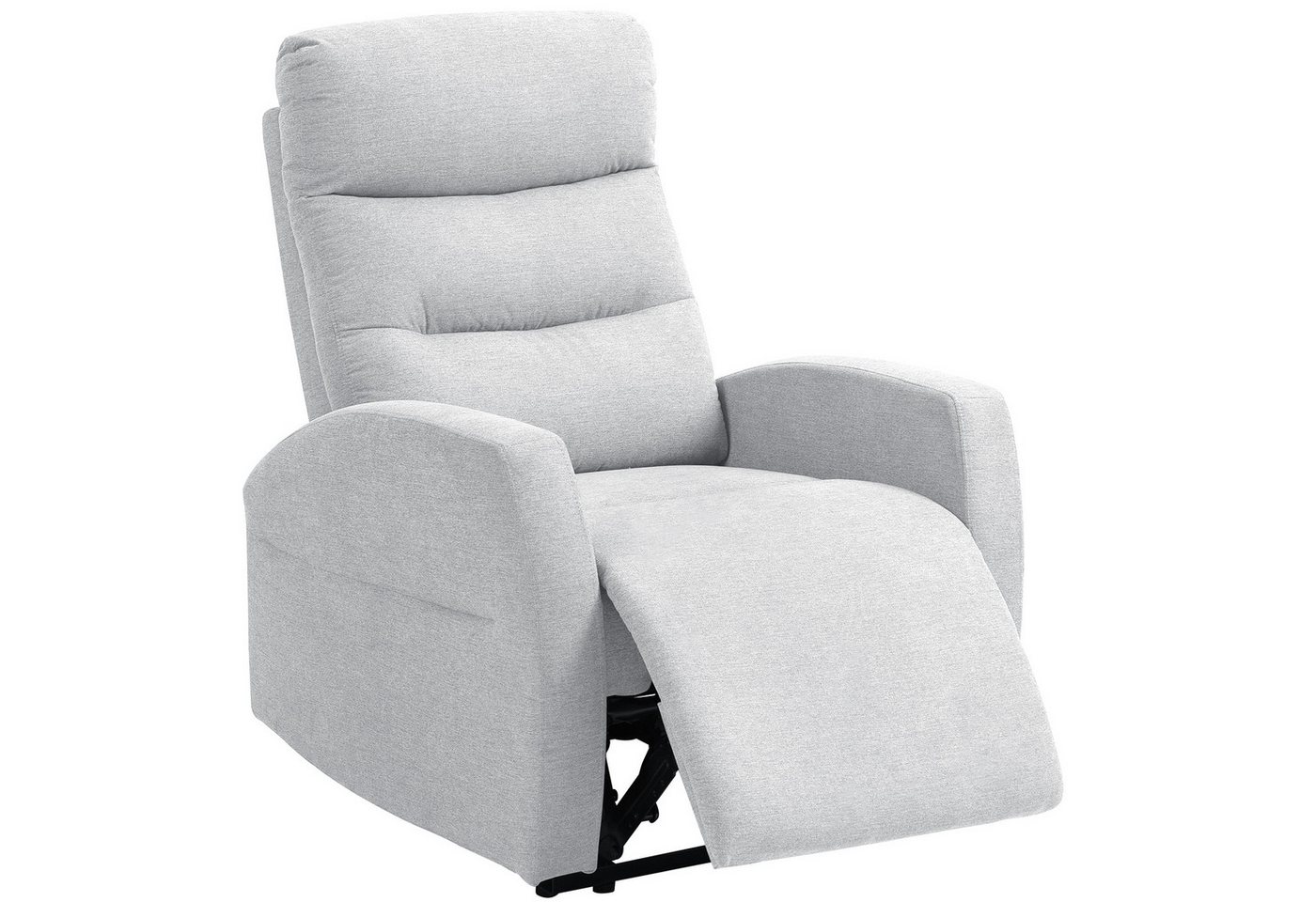 HOMCOM Relaxsessel mit Liegefunktion (moderner Polstersessel, 1-St., Verstellbarer Relaxsessel mit Fußstütze), für Wohnzimmer, Schlafzimmer, Hellgrau von HOMCOM